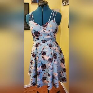 Voodoo Vixen Light Blue Butterfly Dress